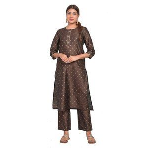 Riara Women Straight Regular Designer Kurta Pant Set for Partywear